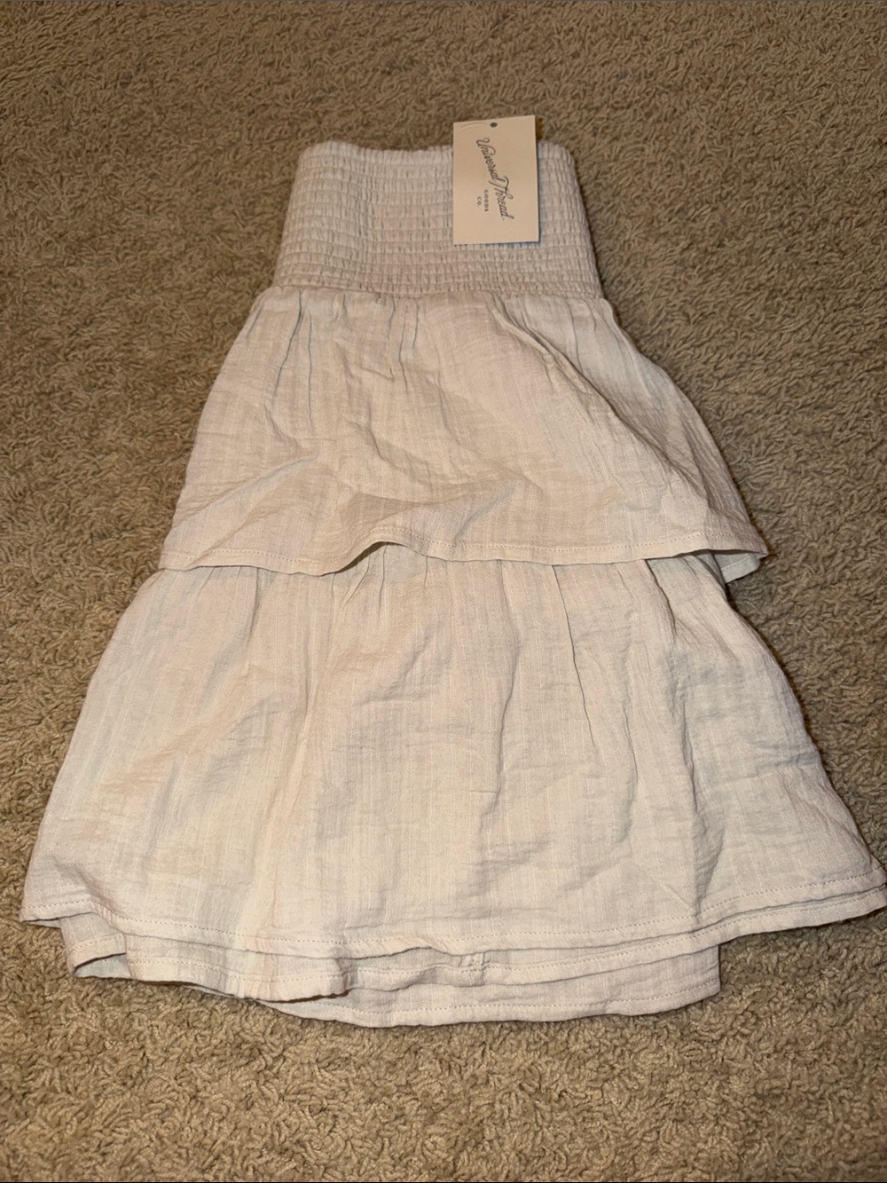 Universal Thread Cream Tiered Ruffle Skirt